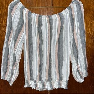 Aeropostale sz S Off the Shoulder Summer Striped Top